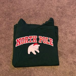 Womens green North Pole sleep shirt